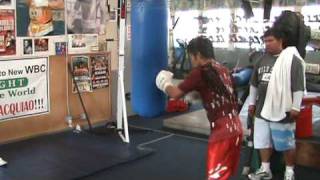 MORE 8CountNewscom Manny Pacquiao Training Footage from Wild Card Gym [upl. by Arlen]