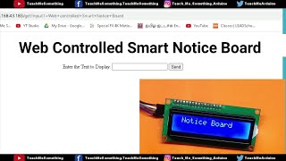 IOT Web Controlled Smart Notice Board NodeMCU 8266 Project [upl. by Annil63]