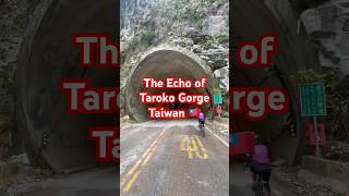 Echo in the Tunnel of Taroko Gorge Taiwan cycling2adventure shorts taiwan taroko cycling [upl. by Yard]