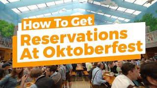 How To Get Table Reservations At Oktoberfest In Munich  Seats Without Tickets [upl. by Etteniuq]