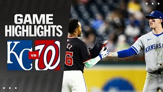 Royals vs Nationals Game Highlights 92524  MLB Highlights [upl. by Lleuqram]