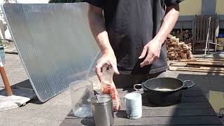 Cooking Rice With DIY Solar Cooker  Parabolic Mirror [upl. by Ailegra960]