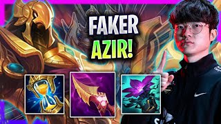 FAKER AZIR MID GAMEPLAY SOLOQ  T1 Faker Plays Azir Mid vs Lucian  Season 2024 [upl. by Shiri]