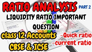 Ratio analysisLiquidity ratio Important questioncurrent and quick ratio concept based explanation [upl. by Liponis]