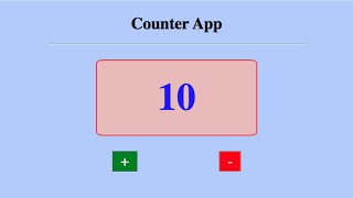 Counter App using HTML CSS and JavaScript [upl. by Carlton]