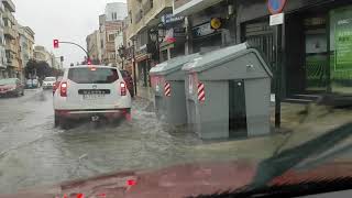 Recorrido por las calles de Tomelloso inundadas por la tormenta registrada el 5 de junio de 2021 [upl. by Nwotna385]