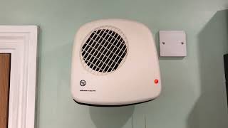 Using the Winterwarm wall mounted fan heater in the bathroom on a decently cold day [upl. by Yreffeg500]