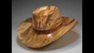 Woodturning  Making a Wood Cowboy Hat [upl. by Nerac722]