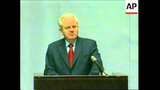 YUGOSLAVIA MILOSEVIC DENOUNCES GOVERNMENT V [upl. by Ardnuhsor]