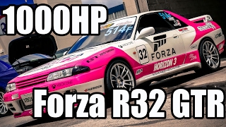 The 1000hp StreetFXForza Horizon 3 R32GTR Build Specs and First Drive and police pullover [upl. by Alyel]