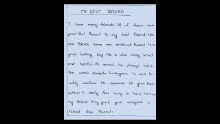 my best friend essay  handwriting  improve handwriting  englishessay essaywriting shorts [upl. by Inaleon]