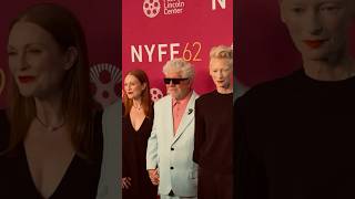 Julianne Moore Pedro Almodóvar amp Tilda Swinton at the New York Film Festival tildaswinton [upl. by Platt357]