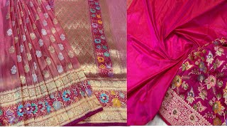 A masterpiece handcrafted handmade pure katan tissue silk sareeWhatsApp 9527470809 [upl. by Wieche]