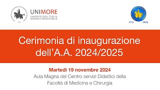 Inaugurazione Anno Accademico Unimore  AA 20242025 [upl. by Bree]