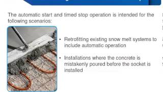 Segment 2 Snow Melting Control Options [upl. by Tammie]