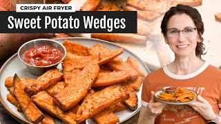 Crispy Air Fryer Sweet Potato Wedges in 15 Minutes [upl. by Dianthe330]