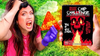 PROBANDO LA PAPA MÁS PICANTE DEL MUNDO 🔥 CASI ME AHOGO 🥵 One Chip Challenge Sandra Cires Art [upl. by Rehpitsirhc]