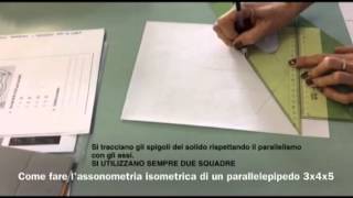 Assonometria isometrica di un parallelepipedo [upl. by Laup]