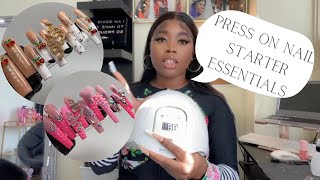 My Press on Nail Starter Must Haves  What You Need to Make a Basic Set of Gel Press on Nails [upl. by Ahsenek]