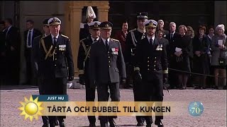 Kungen fyller 70 år  se när ceremonin börjar  Nyhetsmorgon TV4 [upl. by Corliss]