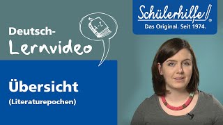 Übersicht der Literaturepochen 🎓 Schülerhilfe Lernvideo Deutsch [upl. by Manvil]