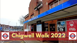 Chigwell Walk 2022  Essex Walk  Narrated Tour  Every Tube Station In London  4K HD Here We Go [upl. by Sholem]