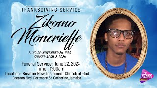 Thanksgiving Service for the Life of Zikomo Moncrieffe [upl. by Fabrice]