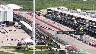 Start of 2024 NASCAR Cup race at COTA from turn 1 grandstands [upl. by Montfort335]