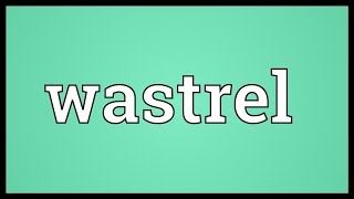 Wastrel Meaning [upl. by Kral]