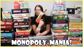 Our HUGE Monopoly Collection  Board Game Night [upl. by Mcclees]