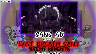 SANS AU REACT TO LAST BREATH SANS FIRST BREATH PHASE 3 ANIMATION REQUEST [upl. by Swee]