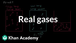 Real gases Deviations from ideal behavior  AP Chemistry  Khan Academy [upl. by Avilys]