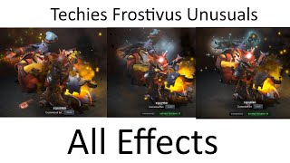 Dota 2 Frostivus  Techies Unusuals All Effects Preview  Frostbloom Snowdrift amp Candy Caster [upl. by Nosnor508]