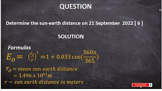 Finding the sunearth distance step by step [upl. by Ayocat542]