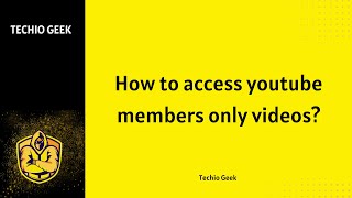 How to access youtube members only videos [upl. by Telracs598]