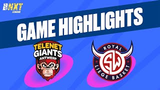 Telenet Giants Antwerp vs RSW Liège Basket  Game Highlights [upl. by Arodnap]