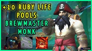 Brew Monk  10 Ruby Life Pools Tyrannical  Dragonflight Season 4 Mythic Plus [upl. by Berti]