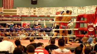 Chris Mauceri vs Jay Matias Muay Thai Fight  Warriors Cup Rahway NJ  Round 2 [upl. by Yrrok]