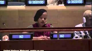 on behalf of ICAN Nosizwe Lise Baqwa at the High Level Meeting on Nuclear disarmament [upl. by Llecrup]