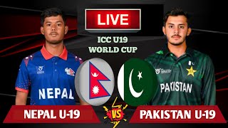 NEPAL U19 VS PAKISTAN U19 LIVE  NEPAL VS PAKISTAN ICC U19 WORLD CUP LIVE  NEP U19 VS PAK U19 LIVE [upl. by Warring]