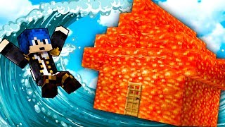 Minecraft ITA  CASA DI LAVA VS TSUNAMI [upl. by Tiebold440]