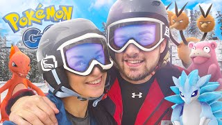 Pokemon GO  LEARNING TO SNOWBOARD w Ali  Clare  SECRET PACKAGE [upl. by Wan436]