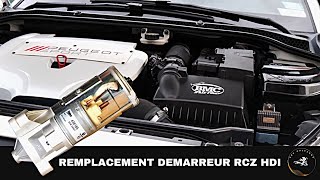 REMPLACEMENT DEMARREUR PEUGEOT RCZ HDI panne rare [upl. by Llehctim]