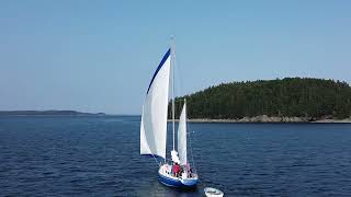 Sailboat and Islands Jonesport Maine [upl. by Paradies861]