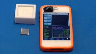 RadioactivityCounter App iPhone amp Android and GeigerCounters measuring Thorite Crystal [upl. by Mellar]