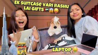 RASHU LAI GIFTS DUBAI BATA😱kk Diye taKHUSI KO SIMANA XAINA😭😍 [upl. by Enneiluj]