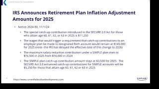 Current Federal Tax Developments  November 4 2024 [upl. by Theran199]