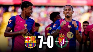 GOLEADA EPICA BARCELONA vs VALLADOLID 70  La Liga 2024 [upl. by Schuler]