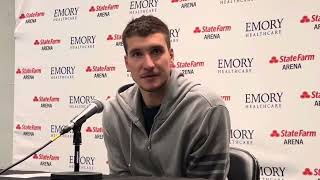 112123 Atlanta Hawks Guard Bogdan Bogdanovic Postgame Interview [upl. by Elsworth]