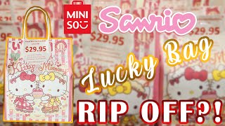 WORST Sanrio Lucky Bag by Miniso Worth 100 Lucky Bag 2024 Unboxings [upl. by Onig]